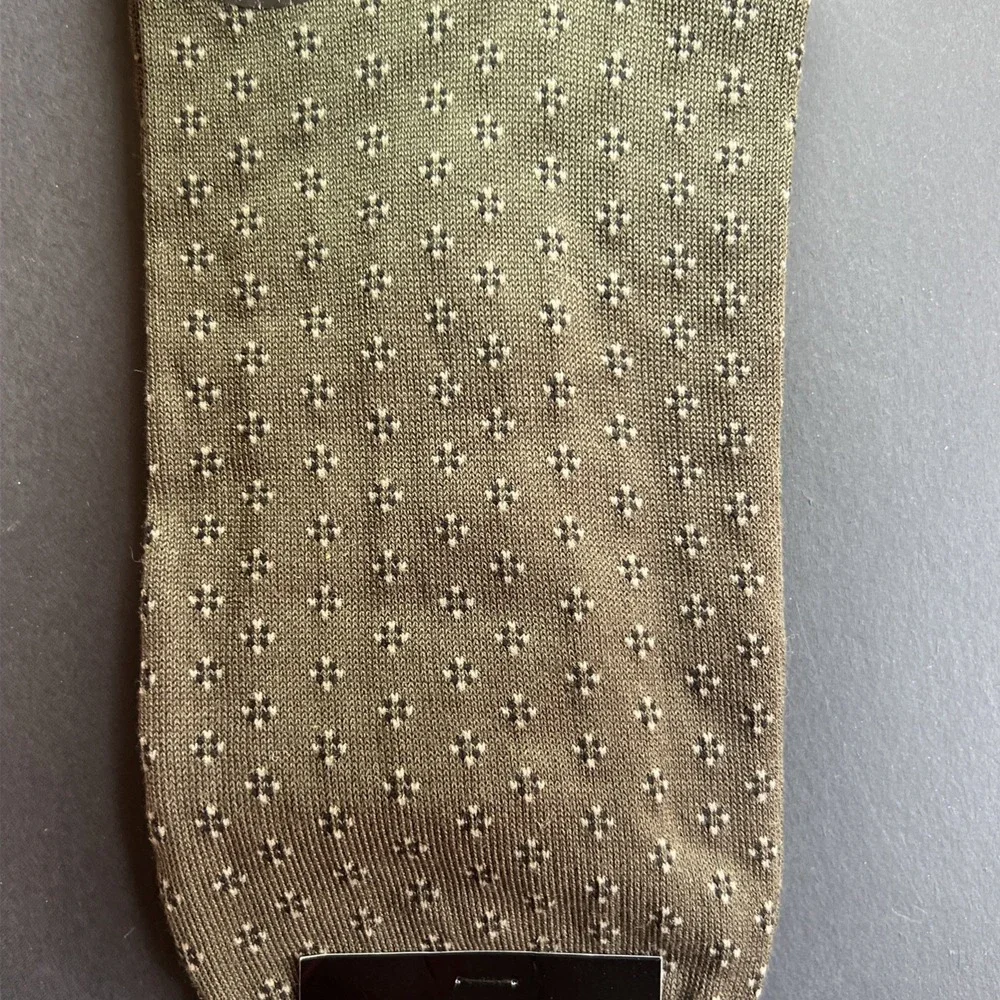 Zaffrini Uomo Mens Dress Socks Sz 10-13 Army Green Mercerized Cotton Office NEW